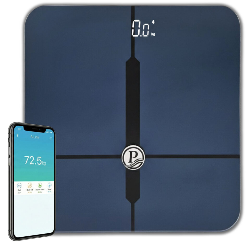 Waga Łazienkowa Analityczna Smart BMI LCD 180kg Szklana