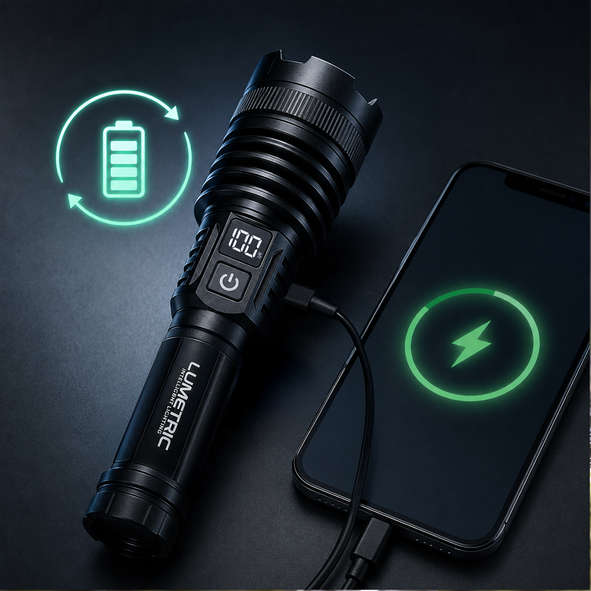 Latarka Taktyczna LED Lumetric z Funkcją Powerbank - obrazek 5